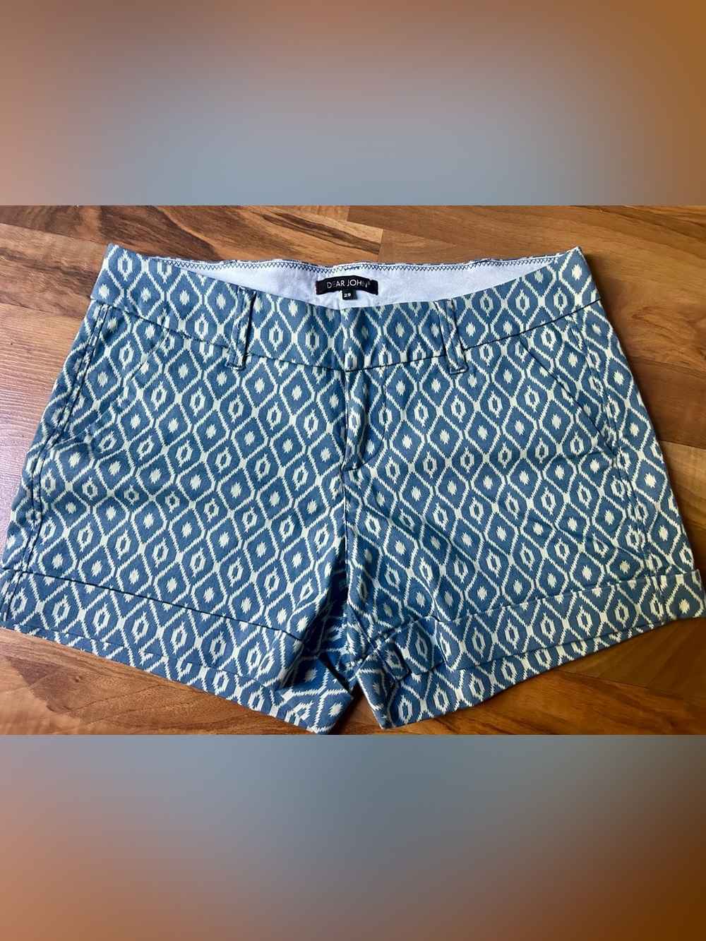 Dear John Finnegan Roll Cuff Printed Short